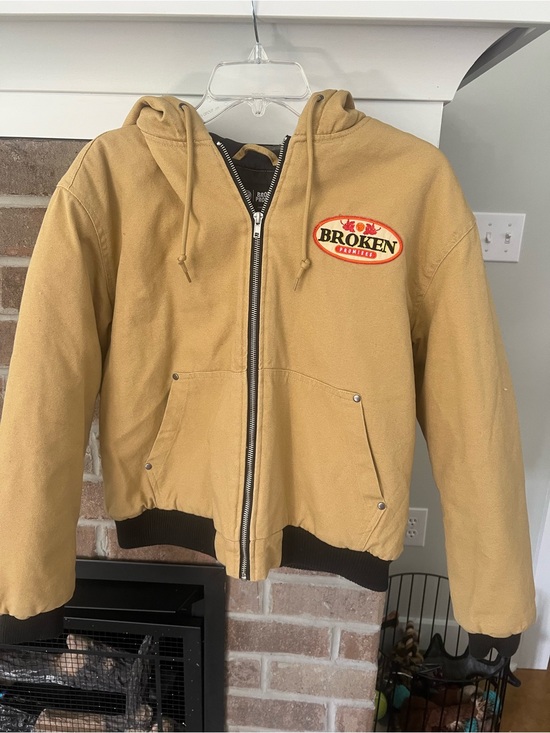 Broken Promises Other - Broken Promises Men's Hooded Tan Puffer Jacket